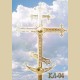 Крест с патриаршим шаром и лазерной резкой КЛ-04